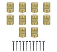 Amig - Pack de 10 Poignées pour meubles - Ø20 mm - Couleur Doré Brossé -En Zamak - Pour tiroirs et armoires de cuisine et de salle de bain avec un style moderne décoratif et usage - Mod. 817