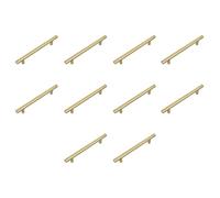 Amig - Pack de 10 Poignées pour meubles - 96 Mm - Couleur Doré Brossé - Fabriqué en Acier - Pour tiroirs et armoires - Mod. 837