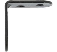 Amig - Pack de 100 cornières de renfort métalliques | 30 x 16 x 1,5 mm | Bord carré | Conçu en forme de L | Pour fixer des meubles en bois ou placer des étagères et des étagères | Acier noir