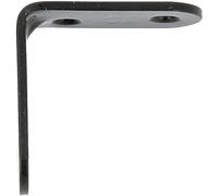 Amig - Pack de 100 cornières de renfort métalliques | 40x19x2mm | Bord carré | Conçu en forme de L | Pour fixer des meubles en bois ou placer des étagères et des étagères | Acier noir