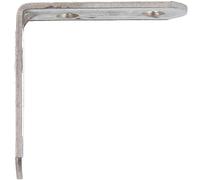 Amig - Pack de 100 cornières de renfort métalliques | 50x19x2mm | Bord rond | Conçu en forme de L | Pour fixer des meubles en bois ou placer des étagères et des étagères | Acier inoxydable mat