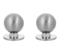 Amig - Pack de 2 Poignées pour meubles - Ø22 mm - Couleur Nickel Brossé -En Zamak - Tirants pour tiroirs et armoires de cuisine et de salle de bain au style moderne - Mod. 815