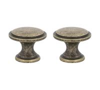 Amig - Pack de 2 Poignées pour meubles - Ø28 mm - Couleur Cuir -En Zamak - Tirants pour tiroirs et armoires de cuisine et de salle de bain au style moderne décoratif et utilisation - Mod. 804