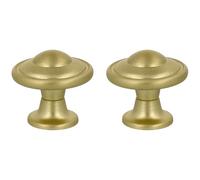 Amig - Pack de 2 Poignées pour meubles - Ø30 mm - Couleur Doré Brossé -En Zamak - Tiradores dorés pour tiroirs - Mod. 809