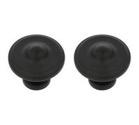 Amig - Pack de 2 Poignées pour meubles - Ø33 mm - Couleur Noir Mat -En Zamak - Pour meubles de cuisine et de salle de bain avec esthétique moderne et prise confortable - Mod. 810