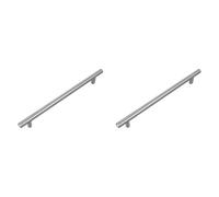 Amig - Pack de 2 Poignées pour meubles - 96 Mm - Couleur Nickel Brossé - Fabriqué en Acier - Mod. 837