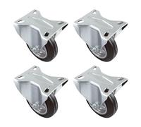 Amig - Pack de 4 roulettes Fixes | Ø 125 mm | roulettes pour Déplacer des Meubles ou des Électroménagers | Poids Maximum 120 kg | pour Déplacer des Meubles Lourds | Roulements à Rouleaux