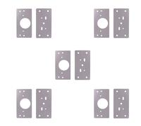 Amig - Pack de 5 Plaques de Réparation pour Charnières | 90 x 45 mm | Trou de 35 mm | Pour Fixation de Charnières à Boîtier | Multiples Trous pour la Plupart des Charnières | Acier Inoxydable Mat