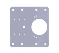 Amig - Pack de 5 Plaques de Réparation pour Charnières | 90 x 90 mm | Trou de 35 mm | Pour Fixation de Charnières à Boîtier | Multiples Trous pour la Plupart des Charnières | Acier Inoxydable Mat