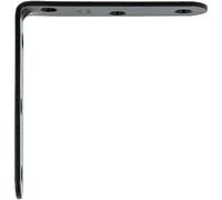 Amig - Pack de 50 cornières de renfort métalliques | 80x19x2mm | Bord carré | Conçu en forme de L | Pour fixer des meubles en bois ou placer des étagères et des étagères | Acier noir