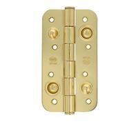 Amig - Pack de 6 charnières de sécurité pour portes | Bords arrondis | Ouverture et fermeture silencieuses | Maintient fermement les portes d'entrée | Acier | Doré | Laiton | 150 x 82 x 3 mm.