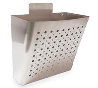 Amig - Panier publicitaire avec grille frontale | Boîte aux lettres en métal pour la propagande | Pour murs extérieurs ou murs de portails ou d'entrées | Acier inoxydable | Argent | 32 x 36 x 19 cm