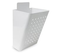 Amig - Panier publicitaire avec grille frontale | Boîte métallique pour propagande | À placer sur murs ou façades extérieures d'entrées | Acier | Couleur Blanc | 22 x 36 x 19 cm