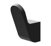 Amig - Patère - Crochet mural salle de bain - Compact et résistant avec vis incluses - 25 x 58 x 40 mm - Zamak - Noir mat