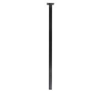 Amig - Pied carré pour Meuble | Mod. 3 | 25 x 25 x 600 mm | avec vis de réglage | Vissable par 4 Points | Résiste jusqu'à 15 kg/Pied | Acier Noir