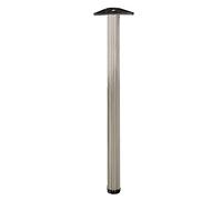 Amig - Pied de Table Robuste en Acier Allié 870x60mm - Serrure de Porte et Sécurité - Poignée Intérieure, Chrome Mat, 60 x 870 mm, Acier Allié