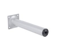 Amig - Pied Rond en Acier pour Meubles - Kit 4X - Fixation Facile avec 4 vis - Robuste et Durable - Enjoliveur Serrure - Utilisation Polyvalente, Argent, 30 x 300 mm, métal