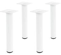 Amig - Pied Rond en Acier pour Meubles - Résistance et polyvalence - avec vis - Design Moderne - pour Tables et canapés, Blanc, 30 x 200 mm, métal