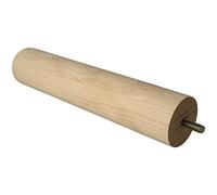 Amig - Pied de Meuble Rond en Bois de hêtre avec Finition Naturelle, Pieds de Rechange pour canapés, Lits, Tables, Fixation : Pointe métallique métrique 8, Dimensions : 50 x 250 mm