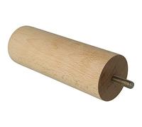 Amig - Pied Rond pour Meuble, Pied en Bois de Hêtre avec Finition Naturelle, Pieds de Remplacement pour Canapés, Lits, Tables, Fixation : Tige Métallique Métrique 8, Dimensions : 50 x 150 mm
