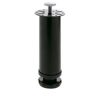 Amig - Pieds de Meuble Ronds | Mod. 5 | 150 x 50 x 1,2 mm | Réglable en Hauteur jusqu'à 10 mm | Résiste jusqu'à 20 Kg/Pied | avec Haute résistance | Acier Noir