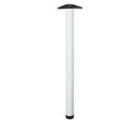 Amig - Pieds réglables en Acier Blanc Mod.2 pour Tables et comptoirs de Cuisine ou de Salle à Manger, Bureau, avec réglage de la Hauteur de 10 mm, Couleur Blanche, 870 x 60 x 1,2 mm