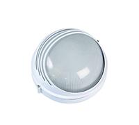 Amig - Plafonnier d'extérieur étanche | Mod.2 | Ø 240 x 125 mm | Applique murale décorative | Convient pour les entrées, façades, jardins ou balcons de maisons | Lampe ronde en aluminium blanc