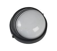 Amig - Plafonnier d'Extérieur Étanche | Mod.2 | Ø 240 x 125 mm | Applique Murale Décorative | Convient pour les Entrées, Façades, Jardins ou Balcons de Maisons | Lampe Ronde en Aluminium Noir