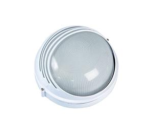 Amig - Plafonnier d'extérieur étanche | Mod.2 | Ø 240 x 125 mm | Applique murale décorative | Convient pour les entrées, façades, jardins ou balcons de maisons | Lampe ronde en aluminium blanc