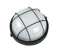 Amig - Plafonnier extérieur étanche | Mod.1 | Ø 240 x 125 mm | Applique murale décorative | Convient pour les entrées, les façades, les jardins ou les balcons de maison | Lampe ronde en aluminium noir