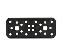 Amig - Plaque Union Perforée | 120 x 50 x 2,2 mm | Fixation de Structures en Bois | Pour les joints, les épissures et les réparations pilier-poutre | Acier noir