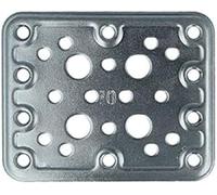 Amig - Plaque Union Perforée | 200 x 50 x 2,2 mm | Fixation de Structures en Bois | Pour les joints, les épissures et les réparations pilier-poutre | Acier zingué