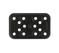 Amig - Plaque Union Perforée | 80 x 50 x 2,2 mm | Fixation de Structures en Bois | Pour les joints, les épissures et les réparations pilier-poutre | Acier noir