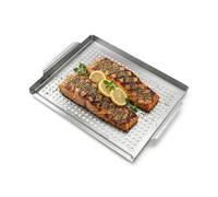 Amig - Plateau pour Griller Le Poisson au Barbecue - 40 x 30 x 4 cm - Fabriqué en Acier Inoxydable - Évite Que Le Poisson se Brise ou Passe à Travers la Grille - Mod. AM08