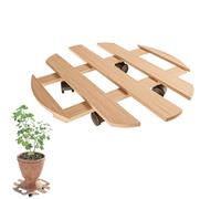 Amig - Plateforme à Roulettes pour Plantes - Base de Transport de Pots - Support Mobile de Jardinage - Bois de Pin - Ø 35 cm - Capacité de charge 80 kg