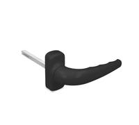 AMIG - Pièce de poignées de rosette renforcée - Modèle Sendoa - Fabriqué en aluminium - Dimensions : 125 x 66 mm - Carré de 8 mm - Idéal pour portes intérieures ou extérieures - Finition : Noir
