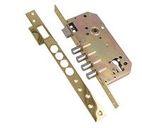 Amig - Poignée de Porte avec Serrure en Acier Bronzé | Bas de Porte Adhésif Brosse | Grille Aération Bronze | Triple Prise avec Cadenas Arc Long, Acier, Laiton Nickelé