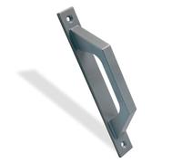 Amig - Poignée de Porte Coulissante - 198 x 25 x 40 mm - Plaque Rectangulaire - Gris - Aluminium - Pour Portes Coulissantes ou de Passage
