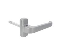 Amig - Poignée de porte d'intérieur avec Rosace | Pognée Modèle Epsilon | 132 x 70 mm | Élégant et Simple | Taille du carré 8 mm | Poignée Ergonomique | Aluminium Argenté