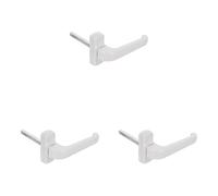 Amig - Poignée de porte d'intérieur avec Rosace | Pognée Modèle Epsilon | 132 x 70 mm | Élégant et Simple | Taille du carré 8 mm | Poignée Ergonomique | Aluminium Blanc (Lot de 3)