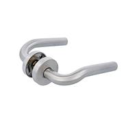 Amig - Poignée de Porte d'Intérieur en Inox 18/8 | Modèle Delta | Conception Sécurisée, Gauche | Adaptée Fenêtre PVC | Avec Glissière 17 x 246 mm, Carré 8 mm