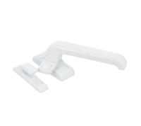 Amig - Poignée de verrouillage pour portes et fenêtres Mod. Gamma | 122 x 70 mm | Rosace | Droite | Portes et fenêtres intérieures | Sans équerre | Aluminium blanc