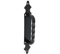 AMIG - 6102 | Poignée de tirage sur plaque 100 | 280 x 45 mm | Plaque d'acier, Doorhandle zamak | Noir