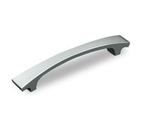 Amig - Poignée Portes Armoire & Intérieur | Design Minimaliste Ergonomique | Facile à Installer | Compatible Glissières Tiroirs & Charnières, Nickel Brossé, 128 mm, Zamak