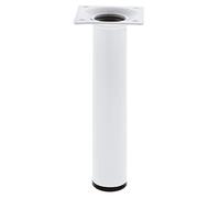 AMIG - 21756 | Pied de table 4 | Ø30 x 300 mm | Acier | Blanc