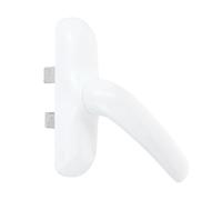 Amig - Poignée pour fenêtres ouvrantes - Base en aluminium - Revêtement en PVC - Couleur blanche - Fixation dissimulée par vis - 180 x 35 x 64 mm - Sans carré