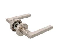 Amig - Poignée sur rosace Mod. MAI RX - Pour portes intérieures - Carré de 8 mm - Rosace Ø52 mm en zamak - Béquille en aluminium - Finition nickel brossé