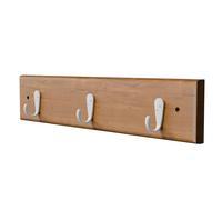 Amig - Porte-manteau mural multiple - 320 x 70 x 53 mm - Porte-manteau couleur Acacia/blanc - Fabriqué en BOIS + ZAMAK. Mod. CM36