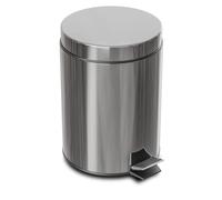 Amig - Poubelle à pédale du acier inoxydable |12 litres | Seau intérieur amovible en plastique avec poignée | Hygiénique, facile à nettoyer | Finition satinée anti-traces.