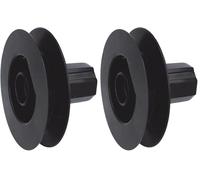 Amig - Poulie à disque en nylon noir pour roulement d'axe de volets roulants - Pour courroies de 18 mm, tubes de 42 mm et châssis en aluminium - Diamètre 120 mm (Lot de 2)